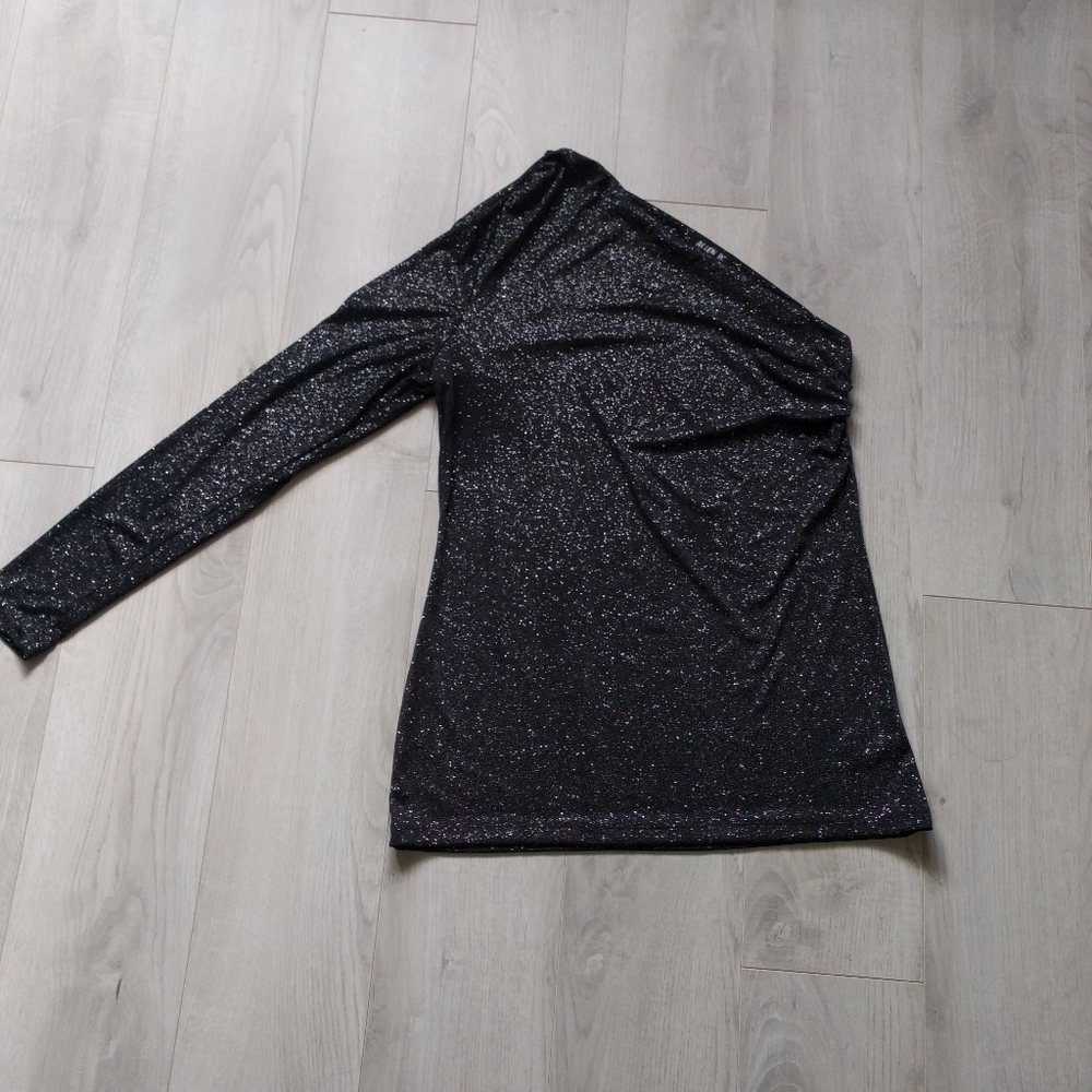 Allen B One shoulder Sparkling Top